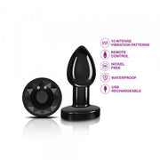 R/C Vibrating Metal Plug - Gunmetal-Smal