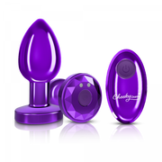 R/C Vibrating Metal Plug - Purple-Med