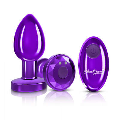 R/C Vibrating Metal Plug - Purple-Med