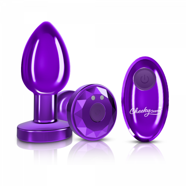 R/C Vibrating Metal Plug - Purple-Med