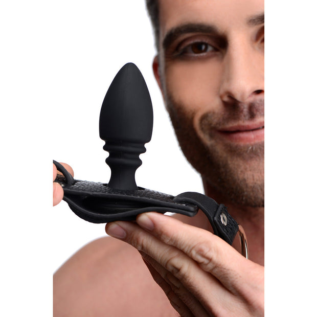 Cock Ring Harness w/ Silicone Anal Plug
