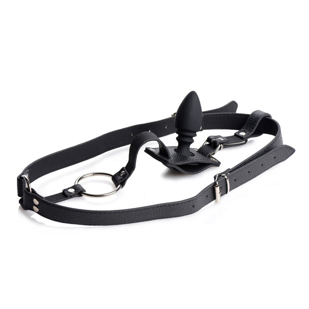 Cock Ring Harness w/ Silicone Anal Plug