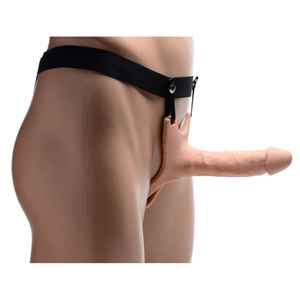 Hollow Silicone Dildo Strap-on - Flesh