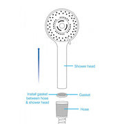 Shower Head with Silicone Enema Nozzle