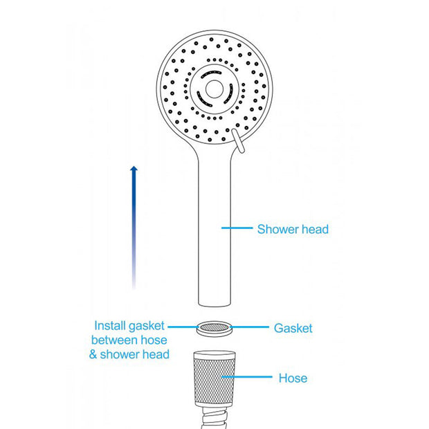 Shower Head with Silicone Enema Nozzle