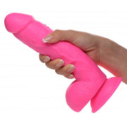POP 8.25" Dildo with Balls - Pink