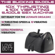 The Bucking Saddle 10X Thrusting & 10X Vibrating Saddle Sex Machine