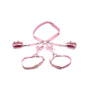 Harnais de bondage avec nœuds - M/L - Rose
