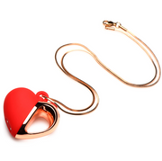 10X Vibrating Silicone Heart Necklace *
