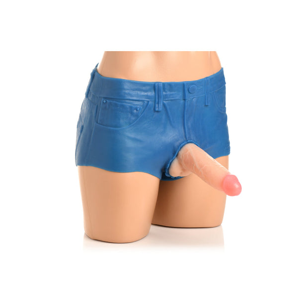 Booty Shorts 6" Dildo Silicone S/O Small