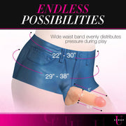 Booty Shorts 6" Dildo Silicone S/O Mediu