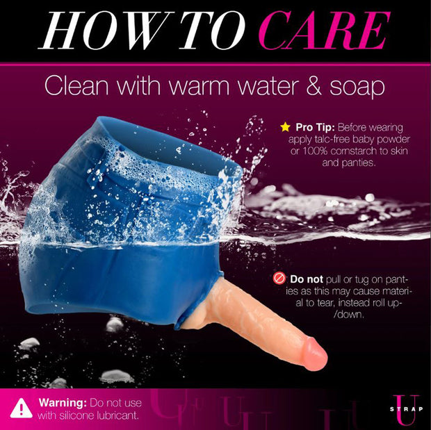 Booty Shorts 6" Dildo Silicone S/O Mediu