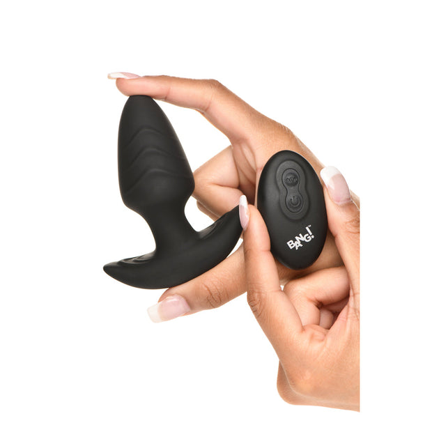 Rotating & Vibrating Silicone Plug w R/C