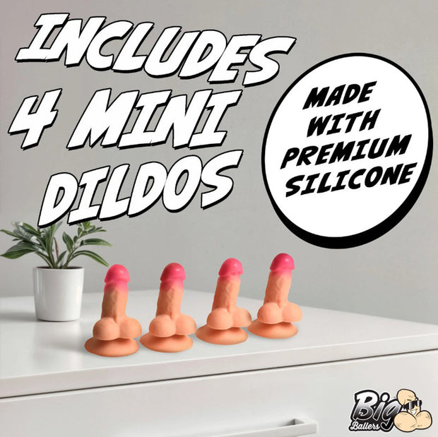 Suction Snap-On Peckers - 4 pk