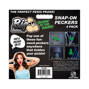 Glow-in-the-Dark Snap-On Peckers - 4 pk