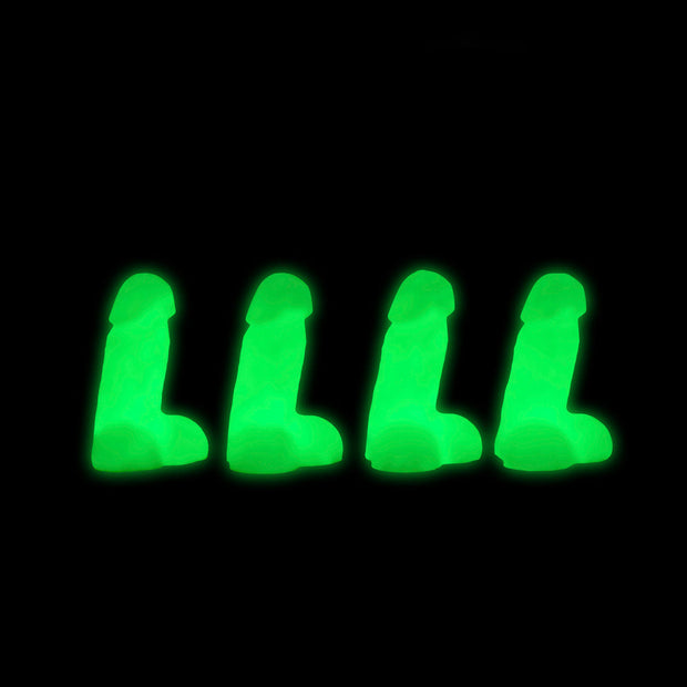 Glow-in-the-Dark Snap-On Peckers - 4 pk