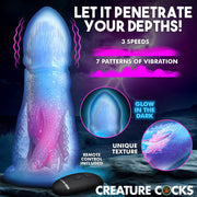 Cocktopus Deluxe Glow-in-the-Dark Vibrating Silicone Dildo w/ Remote