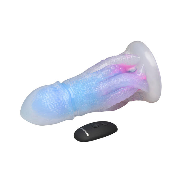 Cocktopus Deluxe Glow-in-the-Dark Vibrating Silicone Dildo w/ Remote