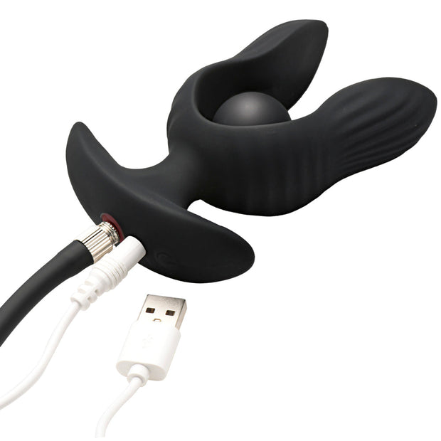 Dark Pearl Inflatable Vibrating Butt Plu