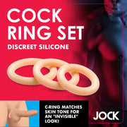 Ensemble d'anneau pénien discret en silicone JOCK Light