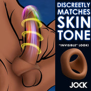 Anneau pénien et testicules en silicone JOCK - Tan