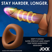 Anneau pénien et testicules en silicone JOCK - Tan