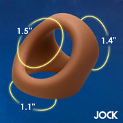Anneau pénien et testicules en silicone JOCK - Tan