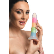 Lollicock 7" GID Rainbow Silicone Dildo*