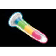 Lollicock 7" GID Rainbow Silicone Dildo*