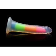 Lollicock 7" GID Rainbow Silicone Dildo*