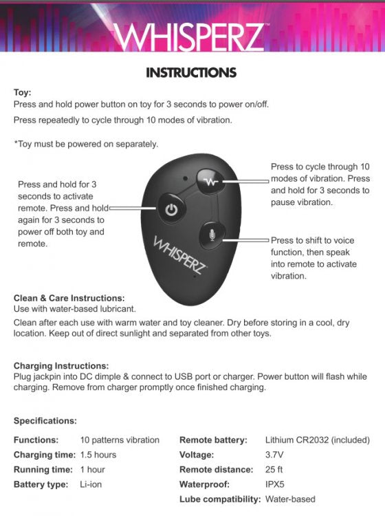 Voice Activated Vibrating Prostate Plug*