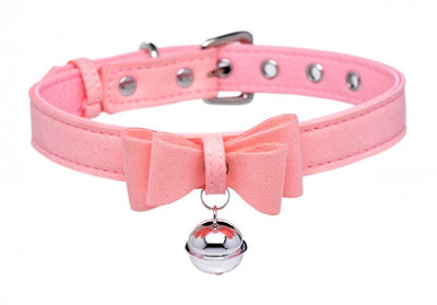 Sugar Kitty Cat Bell Collar -Pink/Silver