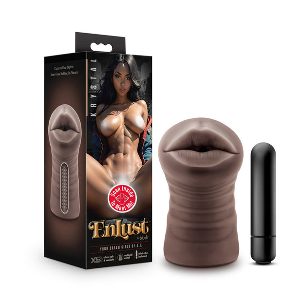 EnLust Krystal - Masturbateur vibrant - Marron