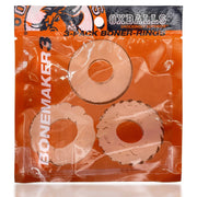 BONEMAKER 3-pack boner cockring kit - CLEAR