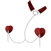 Dominatrix Nipplicious Pasties w Collar - Red*