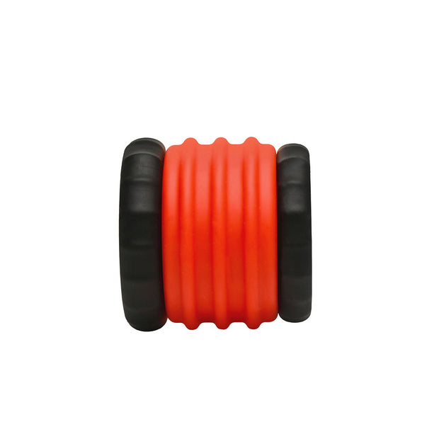 2-in-1 Silicone Cock Ring - Red