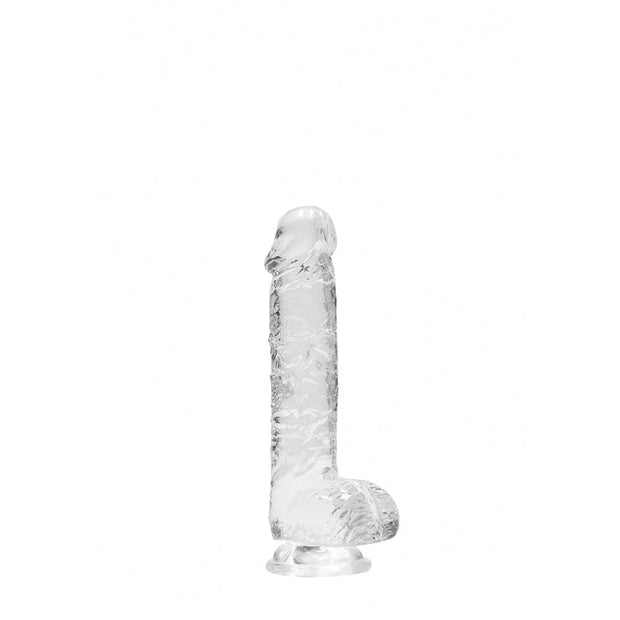 6" Realistic Dildo With Balls - Transluc