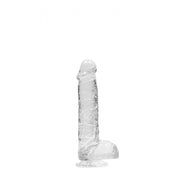 6" Realistic Dildo With Balls - Transluc
