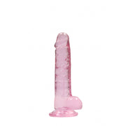 7" Realistic Dildo With Balls - Pink