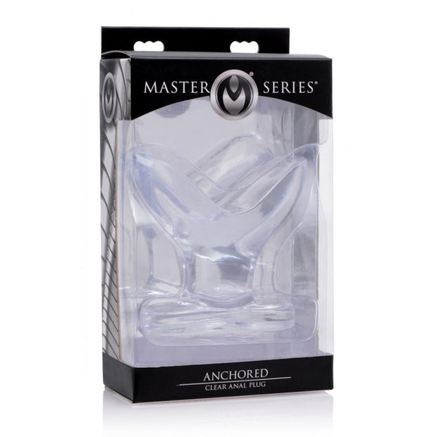 Master Series Anchored Clear Anal Plug.